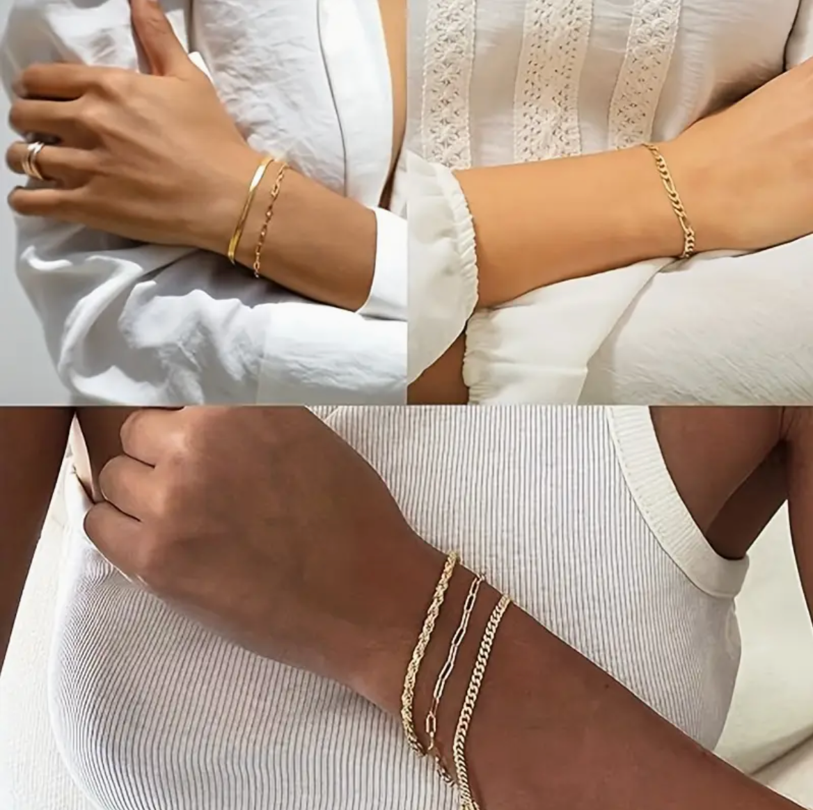 Classic Chain Bracelet Set