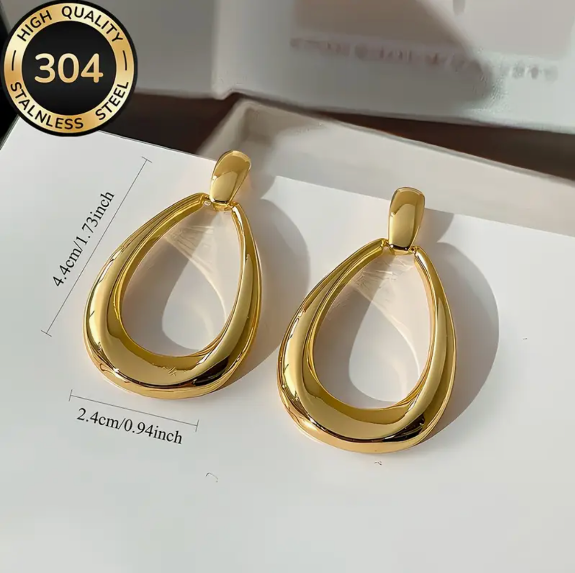 Open Teardrop Earrings