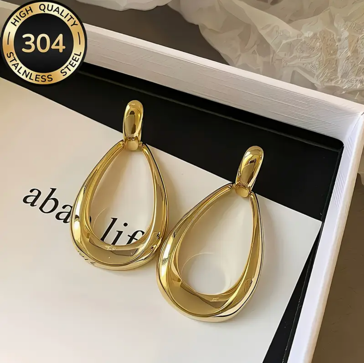 Open Teardrop Earrings