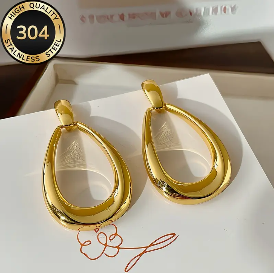 Open Teardrop Earrings