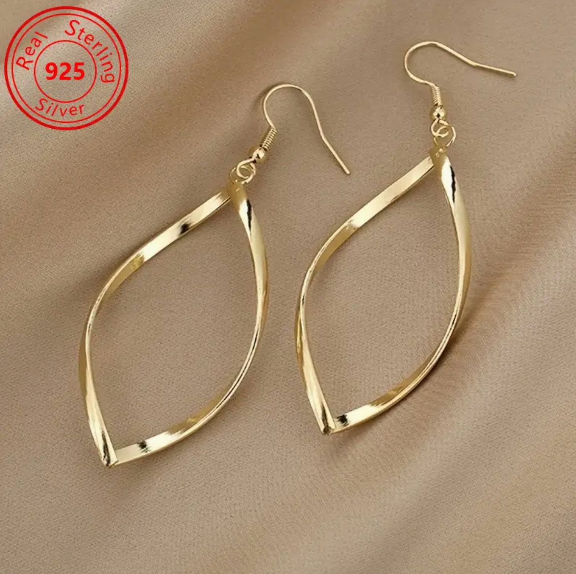 Twist Leaf Drop Earrings