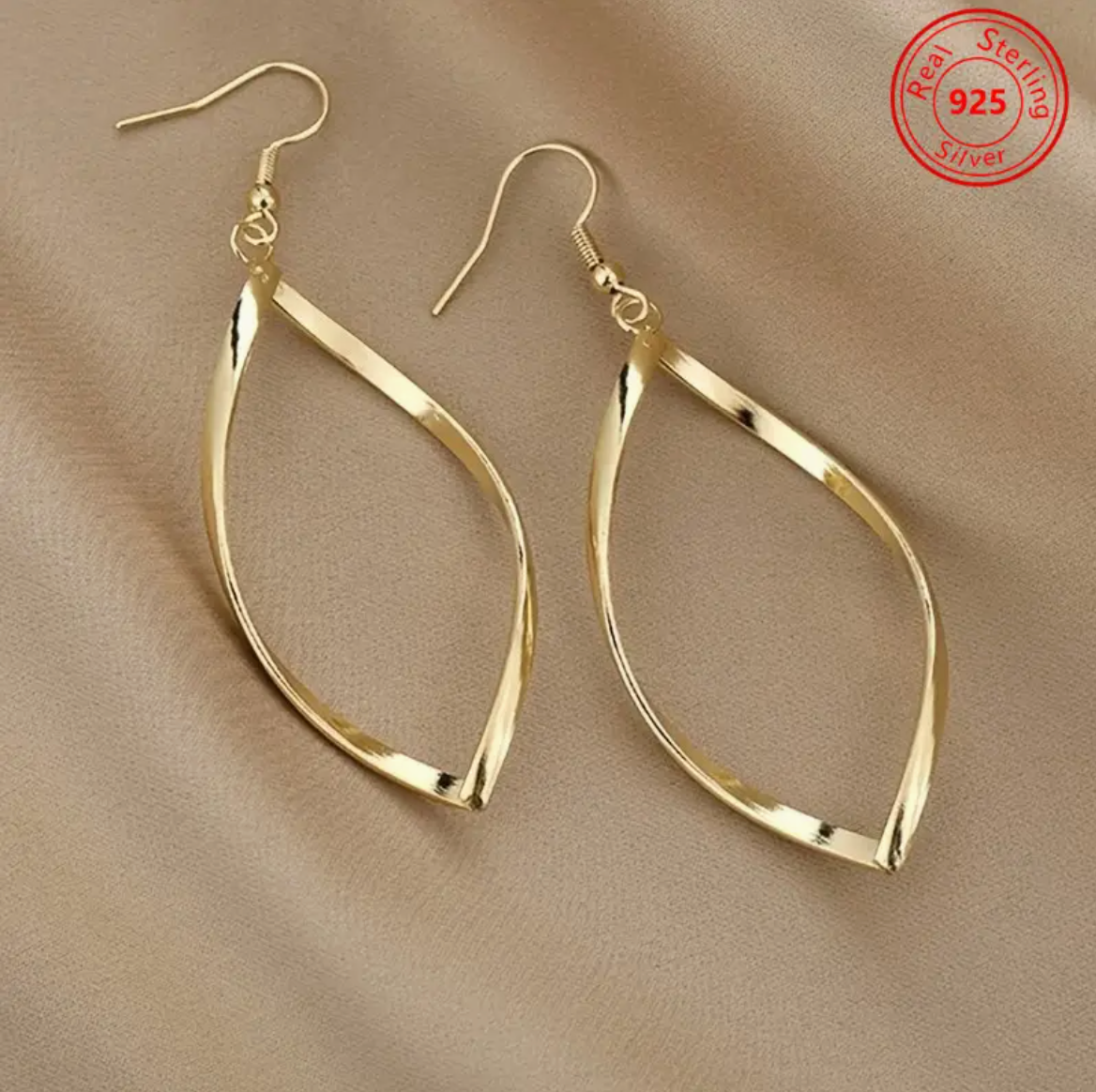 Twist Leaf Drop Earrings