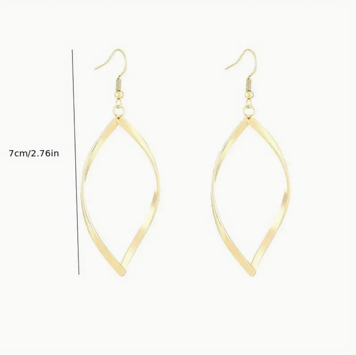 Twist Leaf Drop Earrings