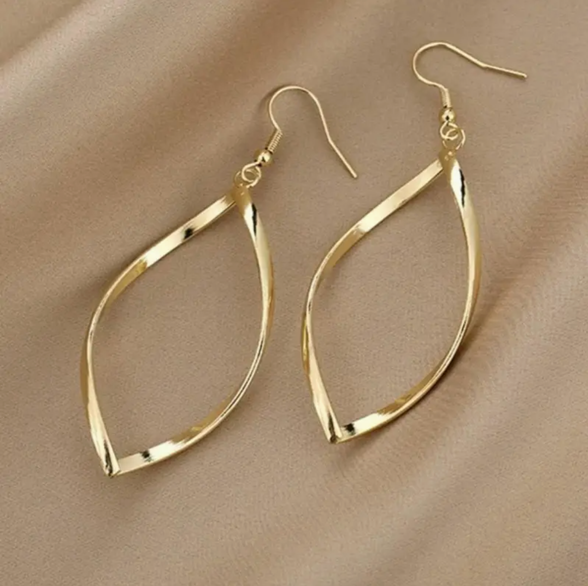 Twist Leaf Drop Earrings