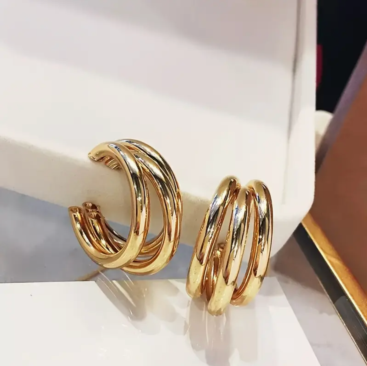 Triple Hoop Statement Earrings