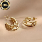 Triple Hoop Statement Earrings