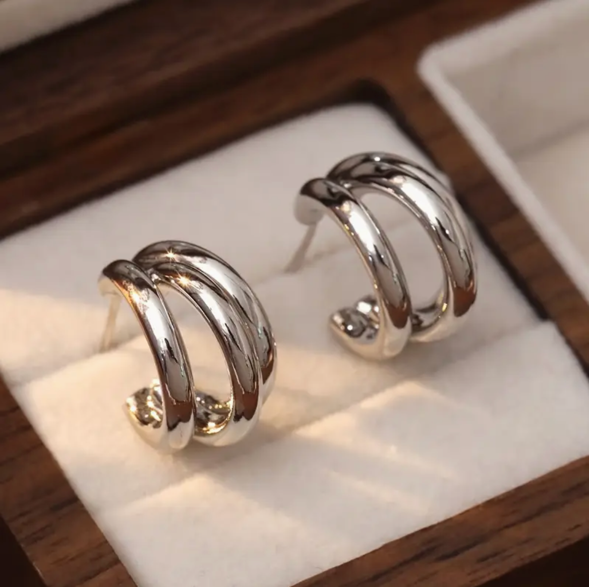 Triple Hoop Statement Earrings