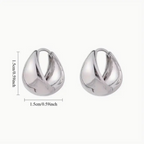 Polished Teardrop Hoop Earrings