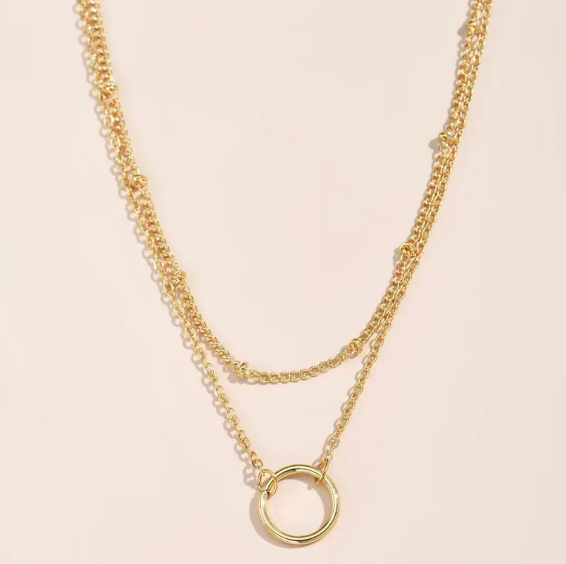 Dual Layer Circle Pendant