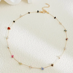 Colorful Gemstone Chain Necklace