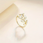 Leaf Enamel Ring