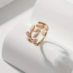 Leaf Enamel Ring