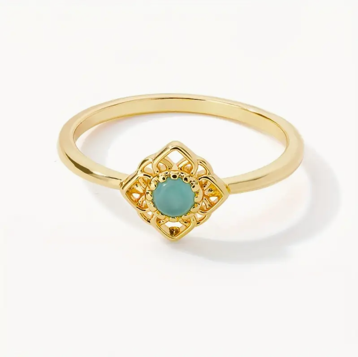 Ornate Stone Accent Ring